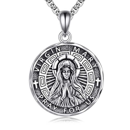 Collier Saint Patron argent sterling YFN - Bijoux religieux pendentif amulette