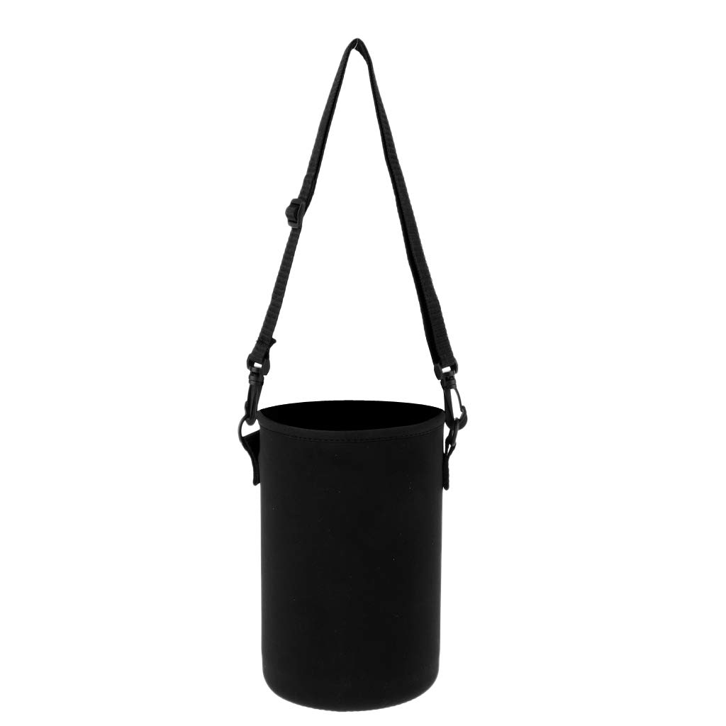 B Baosity Portable Neoprene Water Bottle Carrier Bag pouch guard Insulated Water Bottle Sleeve Black, 64oz
