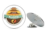 Japan Kyoto Round Metal 0.75' Lapel Pin Hat Shirt Pin Tie Tack Pinback