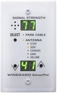 Winegard RFL-342 Sensar Pro White TV Signal Strength Meter, Find Local Digital Programming Fast and Easy