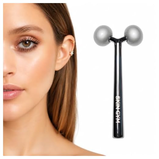 SKIN GYM Face Sculptor Beauty Roller, Stainless Steel Facial Massager for Lifting, Toning, and Sculpting