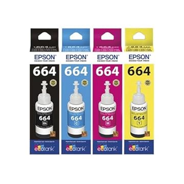 Kit Tinta Para Epson L355 L365 L375 L455 Original CMYK 4x70ml