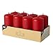 Produktbild PAPSTAR 8 Stumpenkerzen Ø 50 mm · 100 mm rot, Sie erhalten 8 Stück