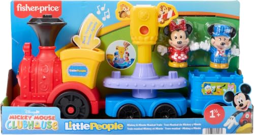 Fisher-Price Little People Toddler Toy Disney Jr Mickey & Minnie Musical Train with 2 Figures for Pretend Play Kids Ages 18+ Months - image 7