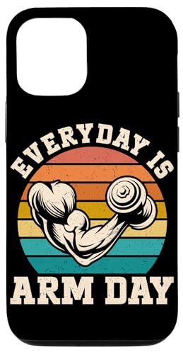 Everyday Is Arm Day EGCgteBO r񓪋؃g[jO [NAEg X}zP[X iPhone 12/12 Pro p