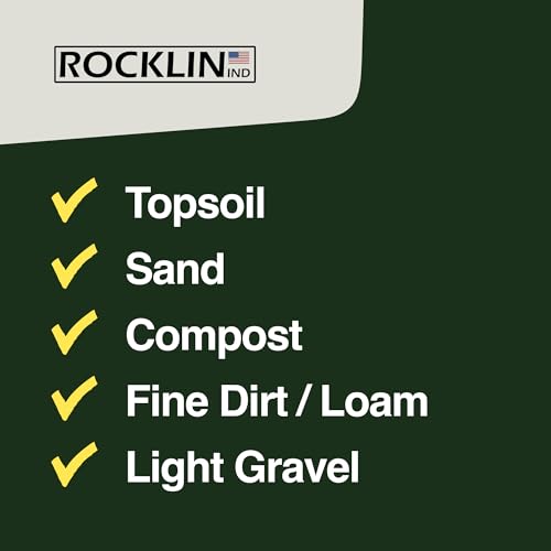 Rocklin™ Lawn Leveling Rake | Stainless Steel Surface Leveling Tool | Level Soil or Dirt Ground Surfaces Easily | 30” x 10” Ground Plate | 78” Extra Long Handle