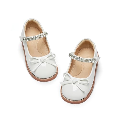 Image of Flaryzone Toddler Girls Mary Jane School Uniform Oxfords Dress Shoes Flats | Wide Round Toe,Cushioned Comfort, Flower Girl shoes for Wedding Party Daily