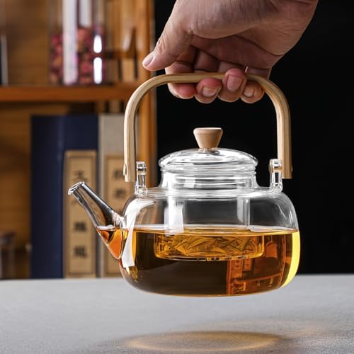 براد زجاج حراري فاخر مع صفاية للأعشاب - جودة مستوردة عالية - من جينيريك