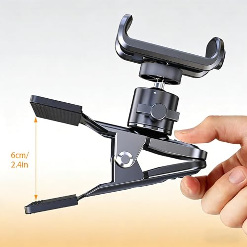 Pince de support de téléphone robuste et rotative pour enregistrement guitare