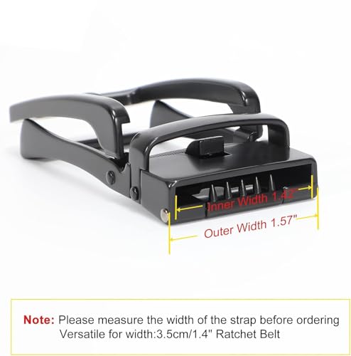 Image of Contacts Automatic Belt Buckles for Men - Ratchet Belt Strap Replacement or Custom Fit, Fits Waist 28-42 Inches - No Strap Included