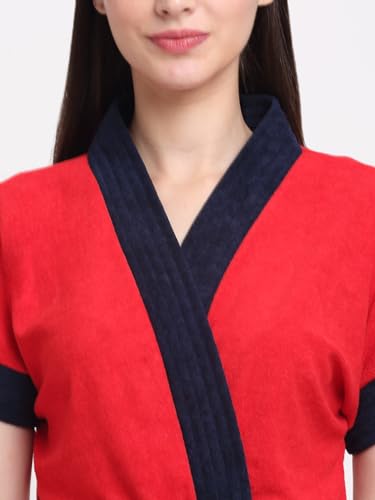 Image of CREEVA Everyday Bathrobe for Women Micro Terry Robe | Soft and Easy to Absorb & Dry| Unisex Bathrobe
