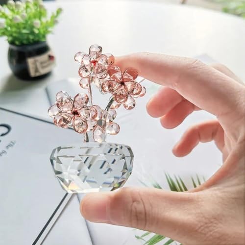Figurines de fleur de prune en verre pour decoration de table chic - 4