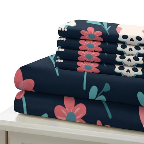 Housse de couette squelette 3D microfbre 135x200 pour lit simple - 6