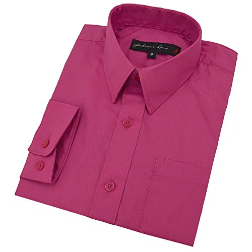 Image of Boy's Long Sleeves Solid Dress Shirt #JL32