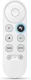 NXPARTS Controle Remoto Compatível com TV Box UniTV V11/V12, Branco, com Google Assistant, Botões YouTube e Netflix, QR Code para Configuração