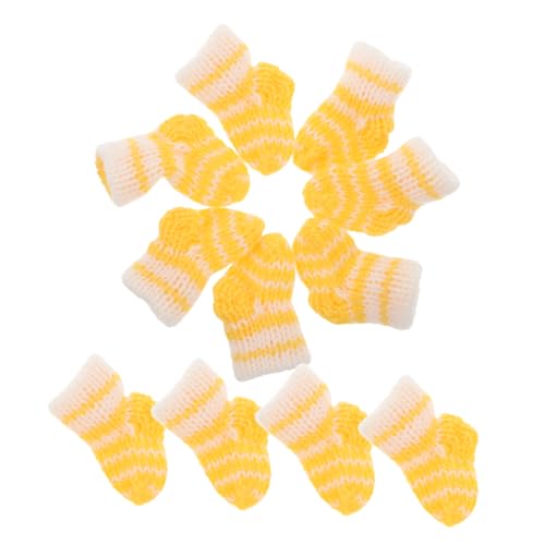 Toddmomy 10 Piezas Calcetines De Muñeca Miniatura De Punto Ropa para Vestir Muñecas y Escenarios De Invierno