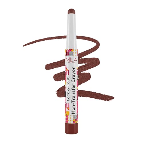 Image of Mila Beaute Lock & Pout Matte Crayon Lipstick for Women I Smudge Proof & Transfer-Proof Lipstick I Hydrating with Ceramides & Shea Butter I Highly Pigmented & Glides Smoothly | Suitable for Indian Skin Tones - Good Vibes