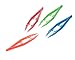 SE 4" Assorted Color Plastic Tweezers (12 Count) - 364PT12
