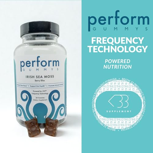 Perform Gummys - Irish Sea Moss - with Burdock Root & Bladderwrack for Natural Energy, Digestive & Immune Support - Delicious Berry Bliss, Vegan, 60 Count - Image 8