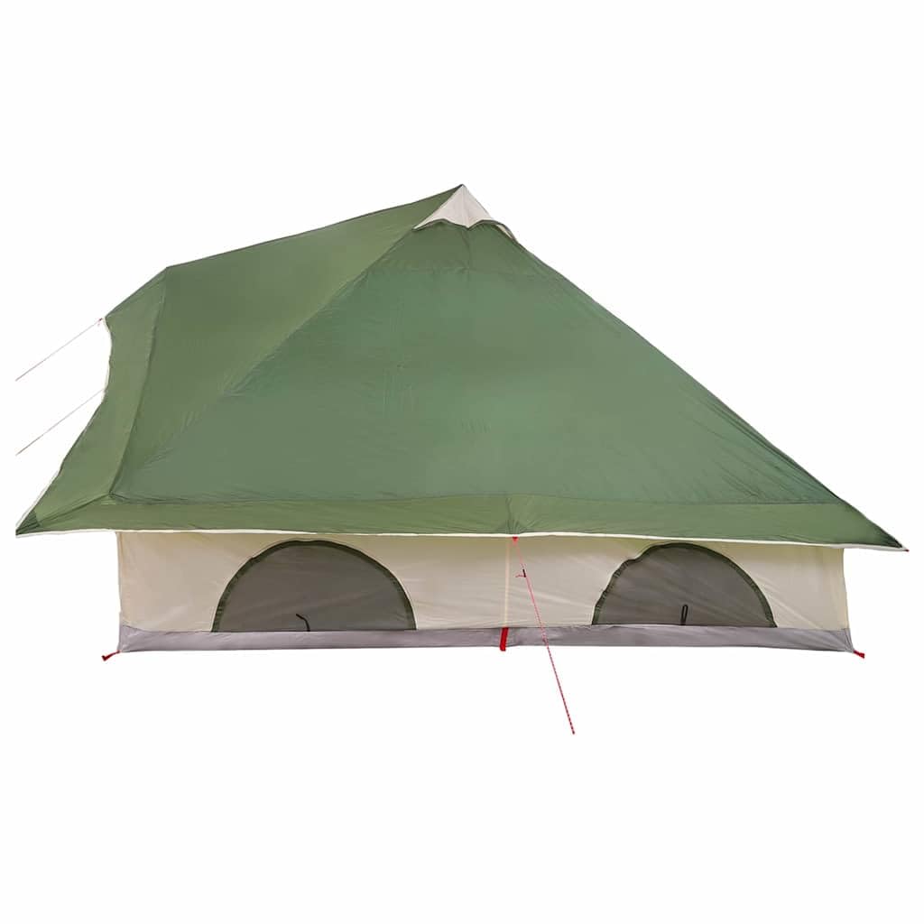 Namiot Tipi z dachem, zielony, 358 x 296 x 258 cm, TAFT, namiot rodzinny do ogrodu i na taras, łącznie z 1 głównym namiotem, stalowymi prętami, linami napinającymi, śledziami i torbą do przenoszenia