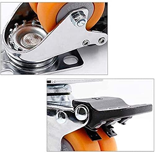 Roues pivotantes de qualité supérieure avec frein et double galet - 2