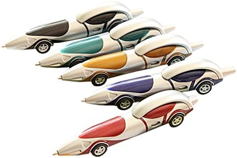 Grazing Mini Rotatable Wheel Car Ballpoint Pens, 5 pcs, Multicolor (Car)