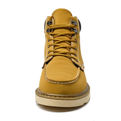 Image of MENS Work Boot High-tops Slip Resistant Protective Leather Shoes Outdoor Sports Fluffing Warm Shoes In Winter Cotton-padded Shose.