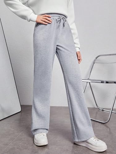 Girl's Jogger Sweatpants High Waist Wide Leg Baggy Pants Casual Gym Workout Pants3