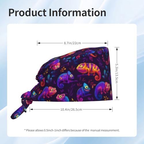 Image of Adjustable Scrub Cap with Sweatband, Breathable Working Hat for Men /Women