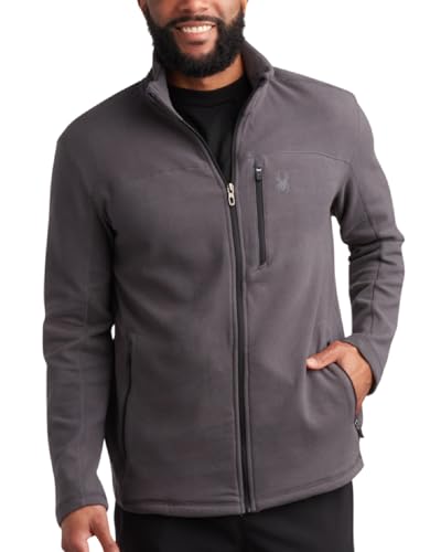 Image of Spyder Mens Fleece Jacket - UPF 30+ 2-Way Stretch Polar Fleece Lightweight