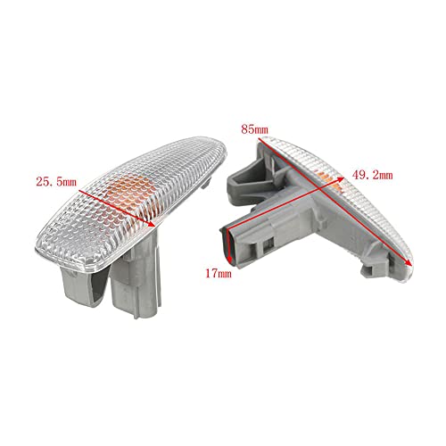 BATLAM 2 Peças Fender Luz Lateral Marcador Luz De Sinal De Turno Luz 8351A047 12V Para Mitsubishi La
