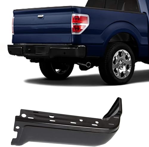 HECASA Rear Bumper End Face Bar Compatible with 2009-2014 Ford F150 Cap Cover W/O Sensor Hole Passenger Side Black FO1102375 9L3Z17906A