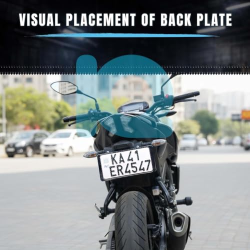 Image of Innovqaraj Embossed Ind Number Plate for Bike| Fancy | No Bar Or Serial Code| for Old Bike Only (White)