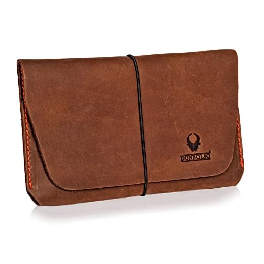 DONBOLSO® Organisateur de Voyage Dresden Cuir Étui de permis de Chasse Extra Large EU Passeport pour Animaux de Compagnie Carnet de Vaccination Étui DIN A6 pour permis d'armes à feu Brun