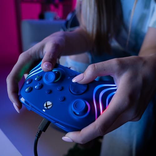 PDP Xbox Afterglow Wave Wired Controller Blue