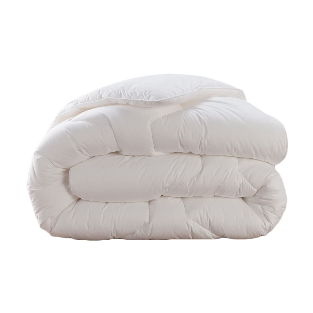 DODO - Couette 4 Saisons Protection Active 220x240 cm - 2 Couettes Incluses - pour Lit 2 Personnes - Anti-Acariens Proneem Végétal - 50% Coton, 50% Polyester - Garnissage Synthétique - Lavable à 40°C