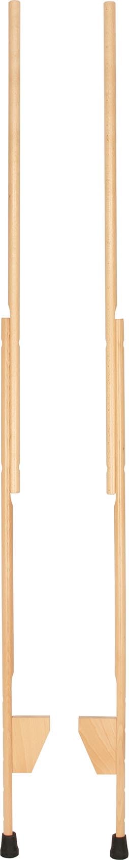 goki 63872 – Zancos de Madera para niños – Altura de pisada Ajustable, soporta hasta 70 kg, Antideslizante, Altura máxima 177 cm, promueve el Equilibrio, coordinación, Equilibrio, Fabricado en