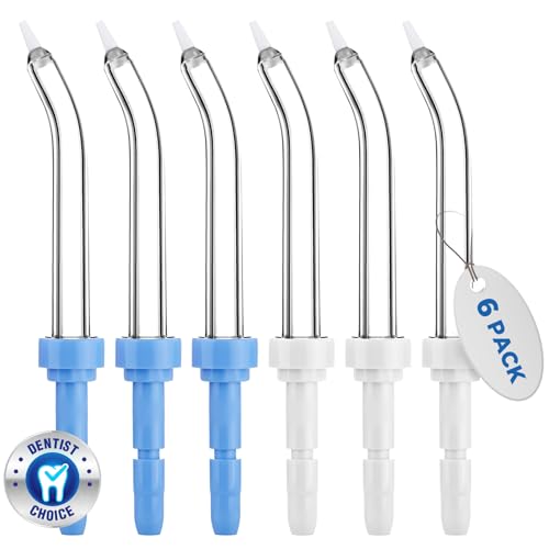Oralphi for Waterpik Replacement Heads Replacement Tips for Waterpik Water Flosser Suitable for Waterpik Accessories Replacement Tips for PP-100E(6 Periodontal Tips)