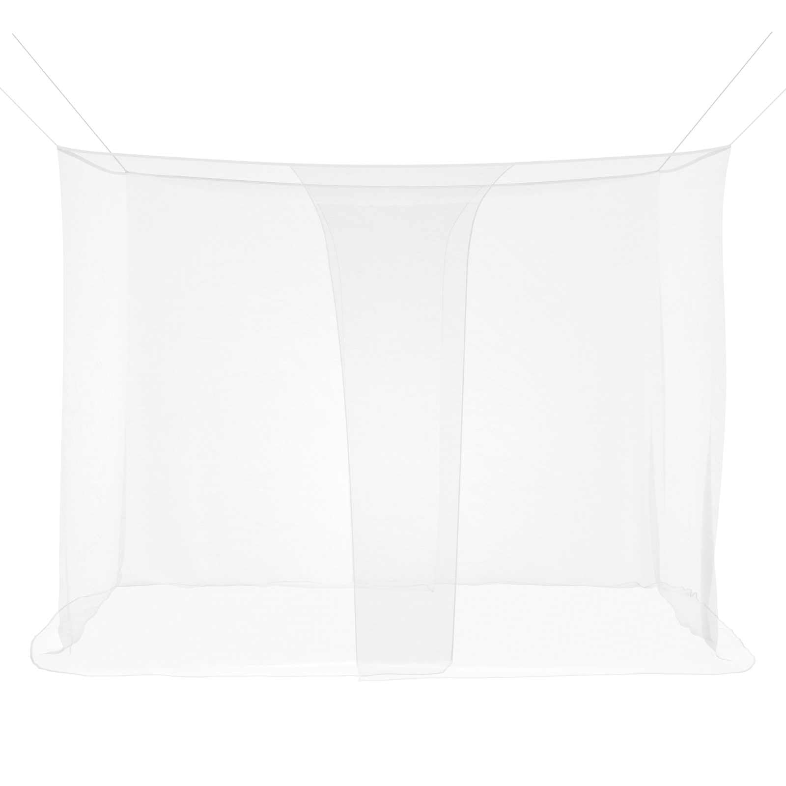 Moskito Netz für Bett aus Polyester, 156 Maschen, 3er Set Weiß, 220 x 180 x 180 cm, mit genähter Öffnung, für Schlafzimmer und Innenbereich, leichte Belüftung