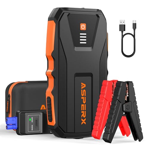 Catálogo de Arrancador de Auto Walmart Top 10. 47 AsperX Arrancador de Bateria de Auto de 3000 A para Motor de Gasolina de hasta 10,0 L o diésel de 8,5 L, Arrancador de Batería de Auto Portátil 12 V con Bolsa de Transporte,...