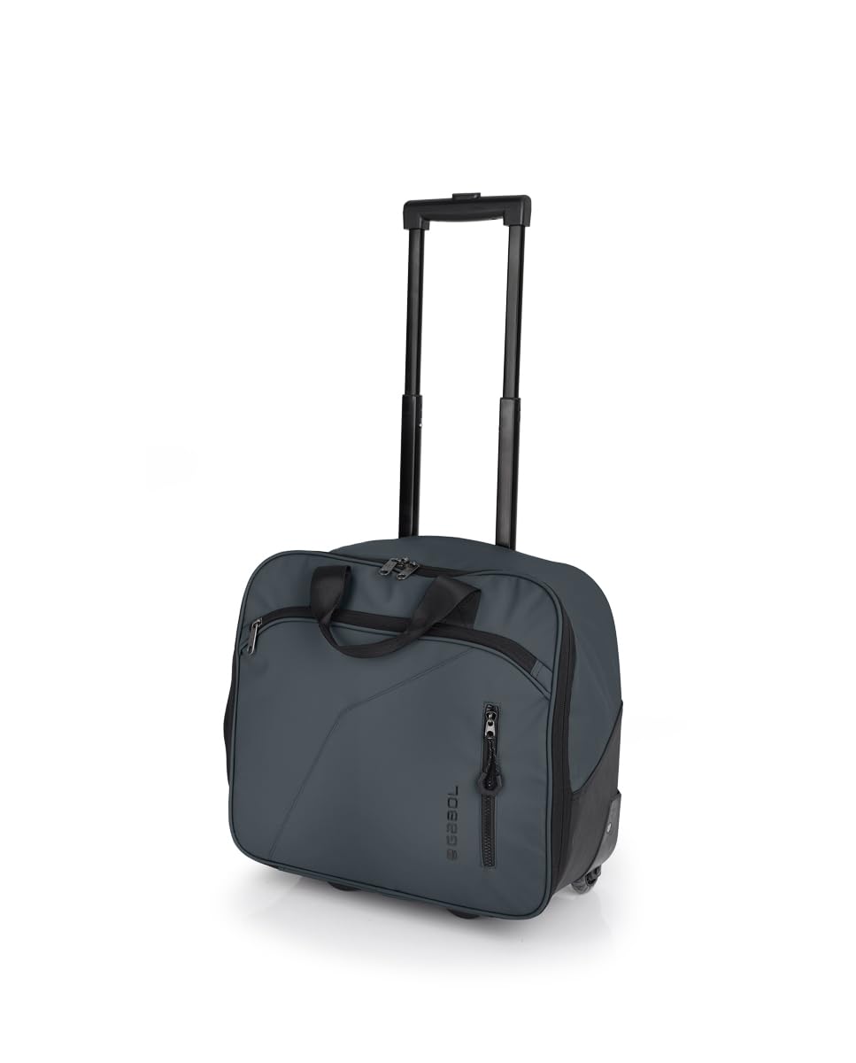 Gabol - Maletín con Ruedas y Funda para Portátil 15,6” Canada 40x36x19 cm - Equipaje de Cabina Ligero 1,85 kg con Capacidad 22L - Diseño Español en Poliéster Resinado - Verde