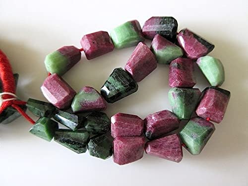 Ruby Zoisite naturelle contre les bijoux ternes, perles facettées 10-15mm pour création éclatante