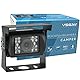 VSG24 Camper Rückfahrkamera Wohnmobil Wohnwagen/Rückfahrsystem Camera/Nachtsicht & Wetterfest/einfaches Nachrüsten Einparkhilfe Kamera hinten Frontkamera LKW Anhänger 12V-24V Set Schwarz