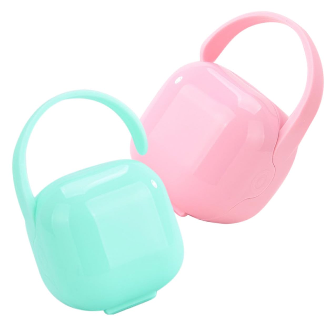 GLSTOY Convenient Soother Container Box Handle 2pcs Lidded Pacifier Case Baby Care Storage Pp Material