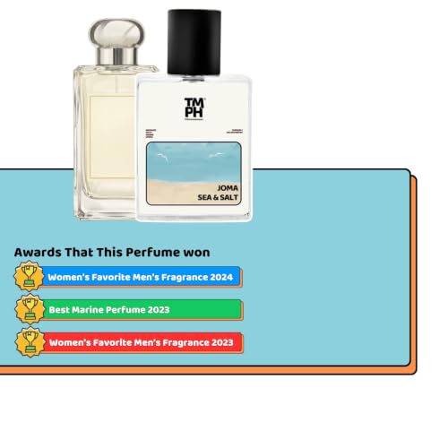 Image of TMPerfumehouse Joma sea & saltEDP for Men & Women | Fresh, Aquatic & Long Lasting Perfume Spray | Aromatic, Woody & Cool Fragrance | Luxury Gift for Him & Her | TMPH | 50ml