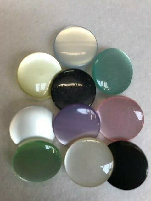 Pearlised Shank Buttons 11.5mm,14mm and 16mm Sold in Packs of 10 Buttons (Mint Green, 16mm)