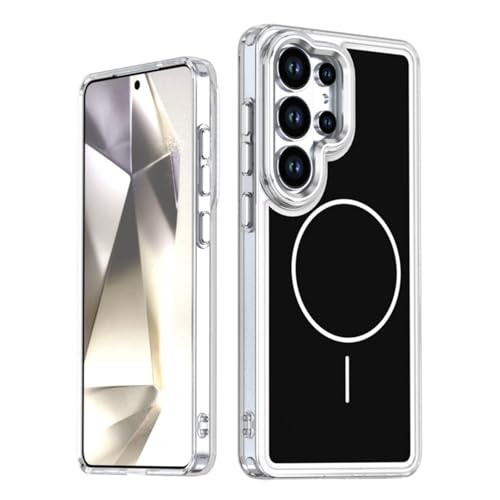 for Galaxy S25 Ultra �p �P�[�X MagSafe�Ή� ���� �w��h�~ ���������� �ϏՌ� ������� �ω��� TPU+PC�f�� ���C�����X�[�d�Ή� �T���X�� �M�����N�V�[ S25 Ultra �X�}�z�P�[�X �}�O�Z�[�t�Ή� �ԍڃz���_�[�Ή�