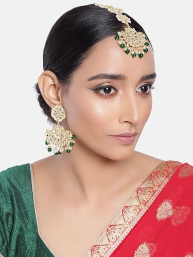Juego de joyas tradicionales de Kundan ligeras que no pesan para aguantar toda la boda 2