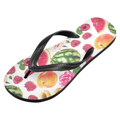 Burbuja Fruits Flowers Flip Flops for Women Men, Soft Thong Sandals Rubber Slippers for Pool Beach Essentials2
