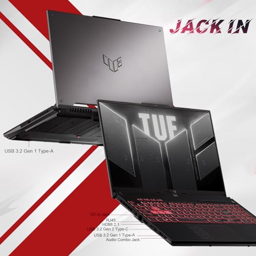 TUF - Computer portatile da gioco AMD Ryzen 9 RTX 4060 Ultimate da 16", FHD+1920 x 1200 165Hz, NVIDIA RTX 4060, RAM DDR5 da 32 GB, SSD da 1 TB, Wi-Fi 6, RJ45, Windows 11 P, con docking station - Notebook - Immagine 5